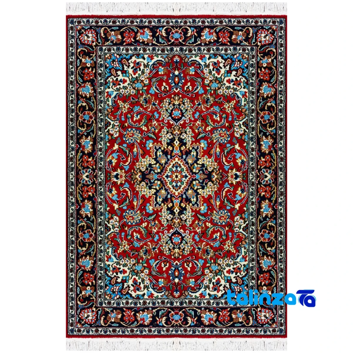 Handwoven Carpet Model 556 Burgundy pattern and color tone (Top view)