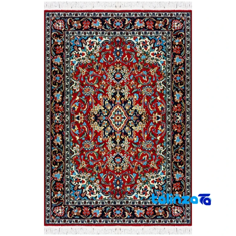 Handwoven Carpet Model 556 Burgundy pattern and color tone (Top view)