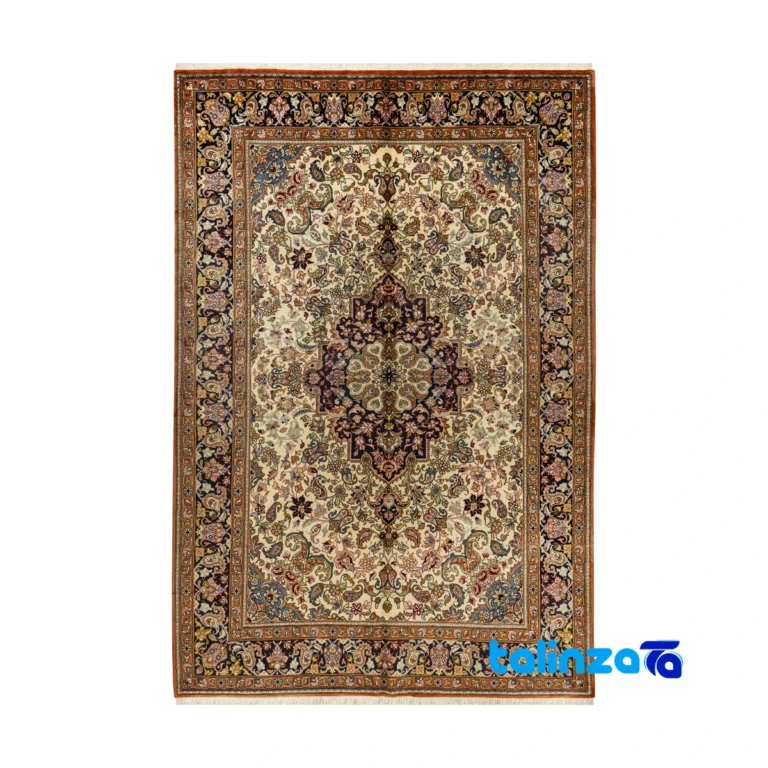 Khorasan Handwoven Carpet - Traditional Design - Full spread showing overall layout