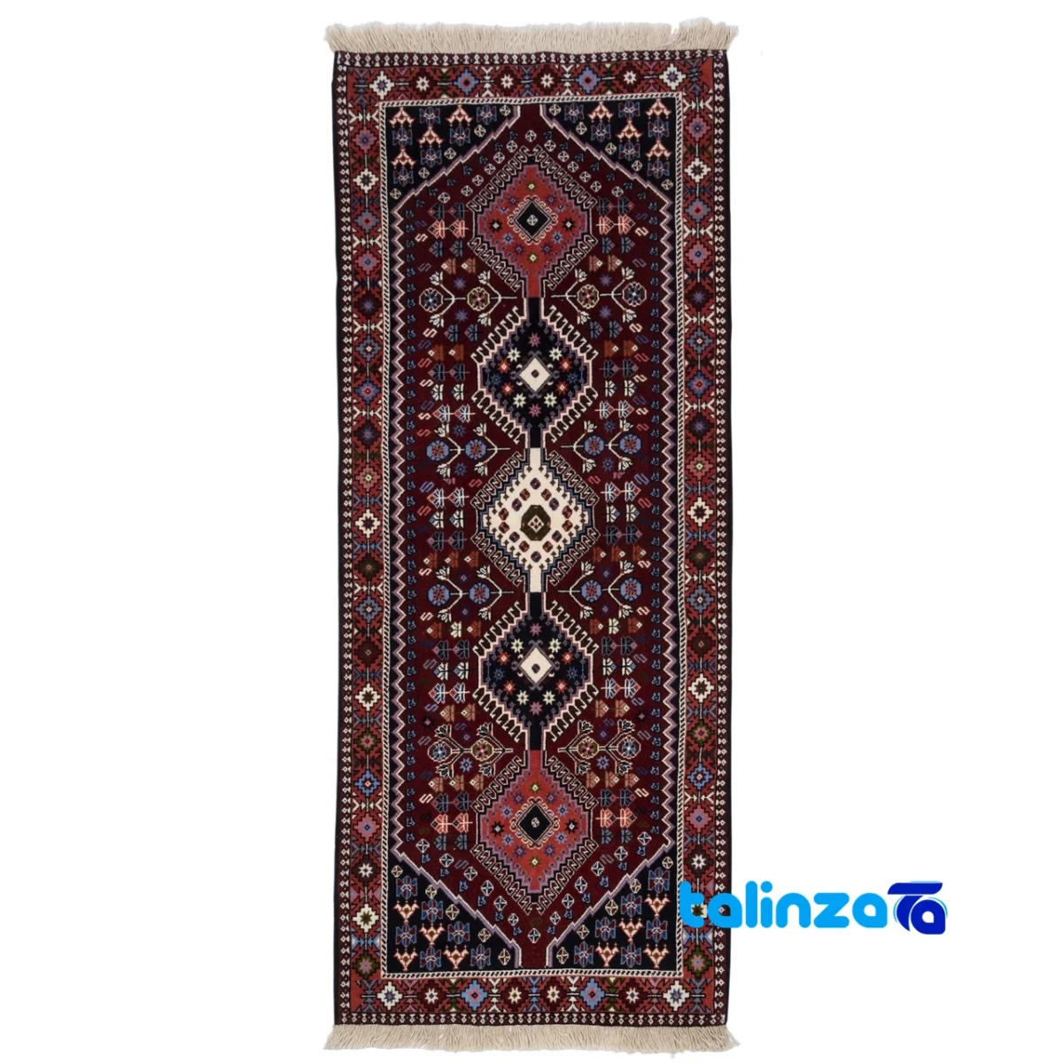 Si Persia Handwoven Runner Vibrant Red - Front view showing design and key details