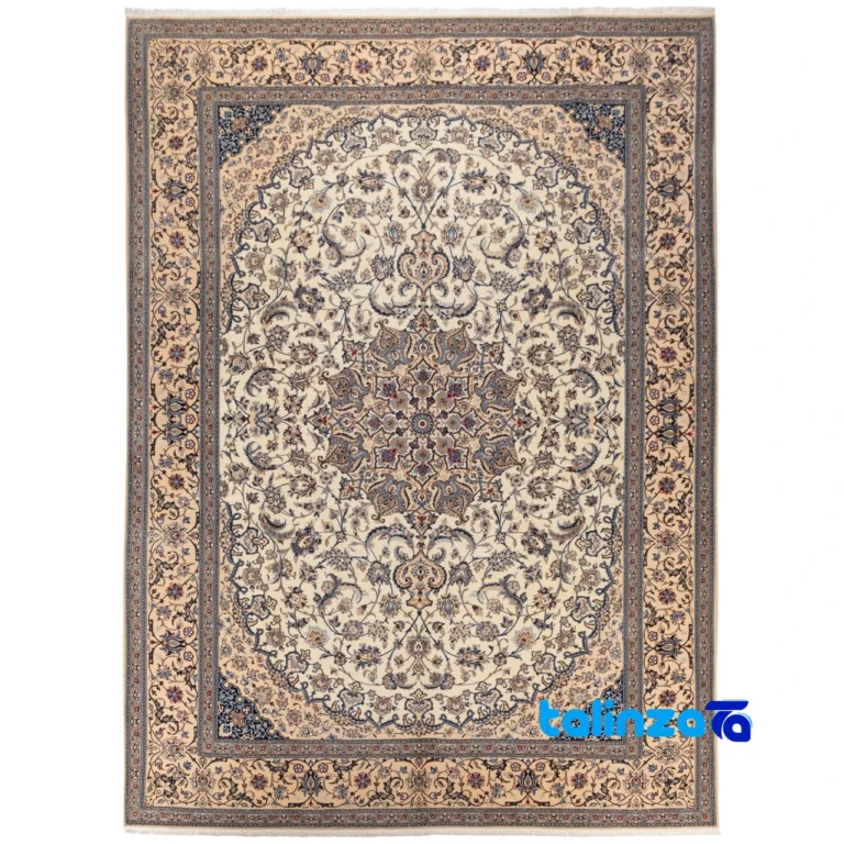 Top view of Cypress Persian Handwoven Rug - Unique Design pattern and color tone