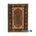 Top view of NKP Handwoven Rug Red Traditional Design pattern and color tone