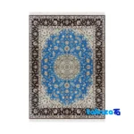 Nain Handwoven Rug Traditional Design Blue overall layout (Full spread)