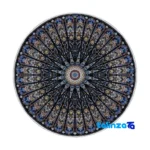 Nain Round Carpet - Top view pattern and color tone