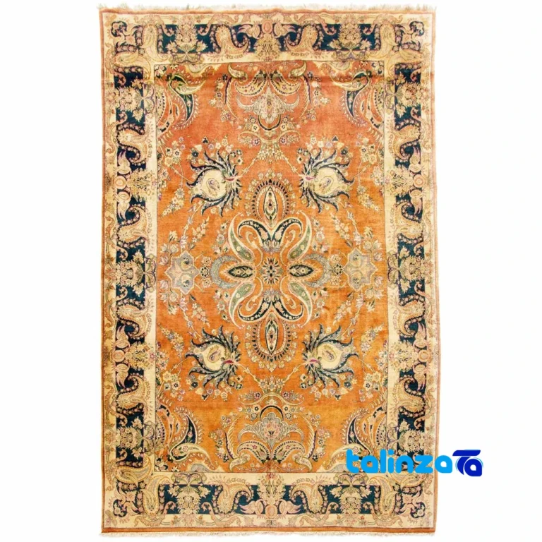 Handwoven Carpet Red Floral Design - Full spread showing overall layout