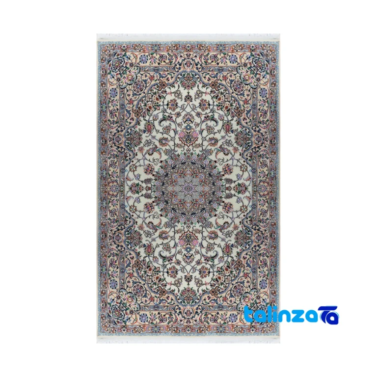 Nain Handwoven Carpet Latchak Design Cream - Top view showing pattern and color tone