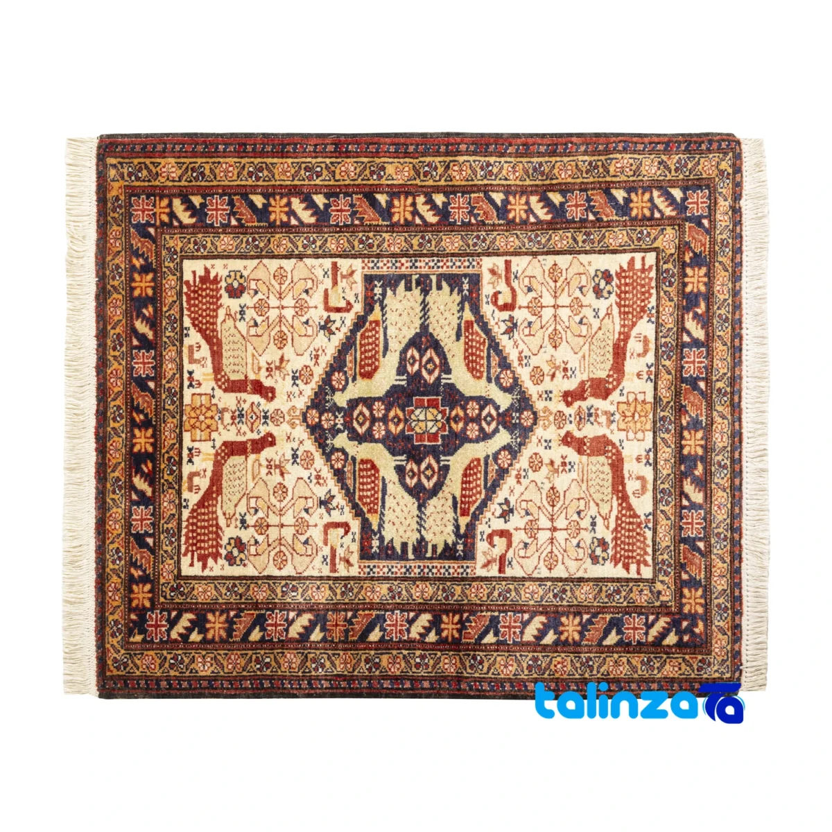 Baloch Handmade Carpet Unique Design - Full spread showing overall layout