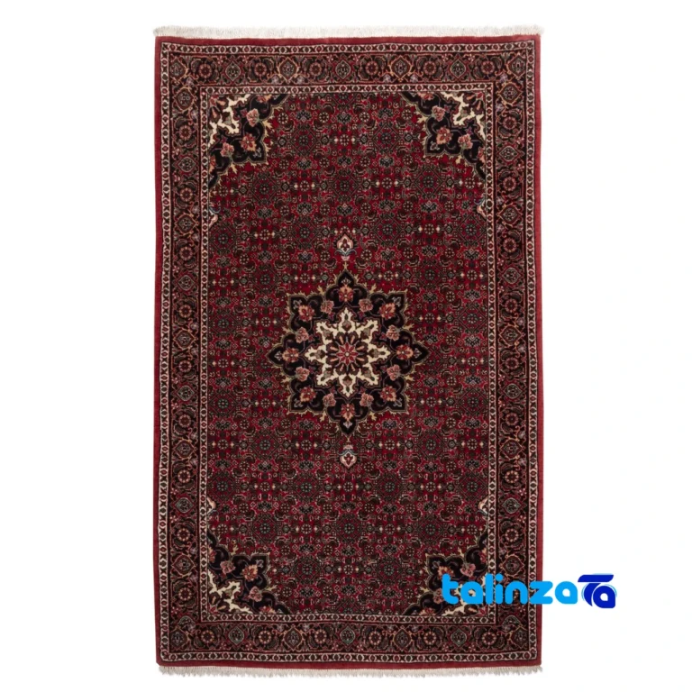 Top view of Persia Handwoven Carpet Red Luxurious Design pattern and color tone