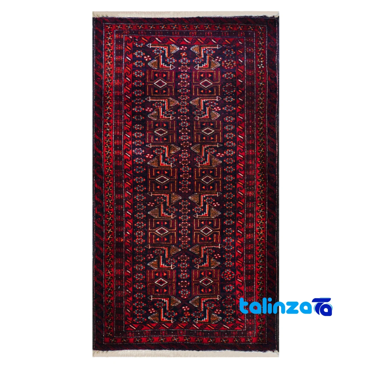 Baloch Handwoven Area Rug - Full spread overall design layout