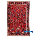 Persia Handwoven Carpet Red 125 x 82 - Top view showing pattern and color tone