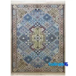 Full spread of Nain Handwoven Carpet Blue Traditional Design overall layout