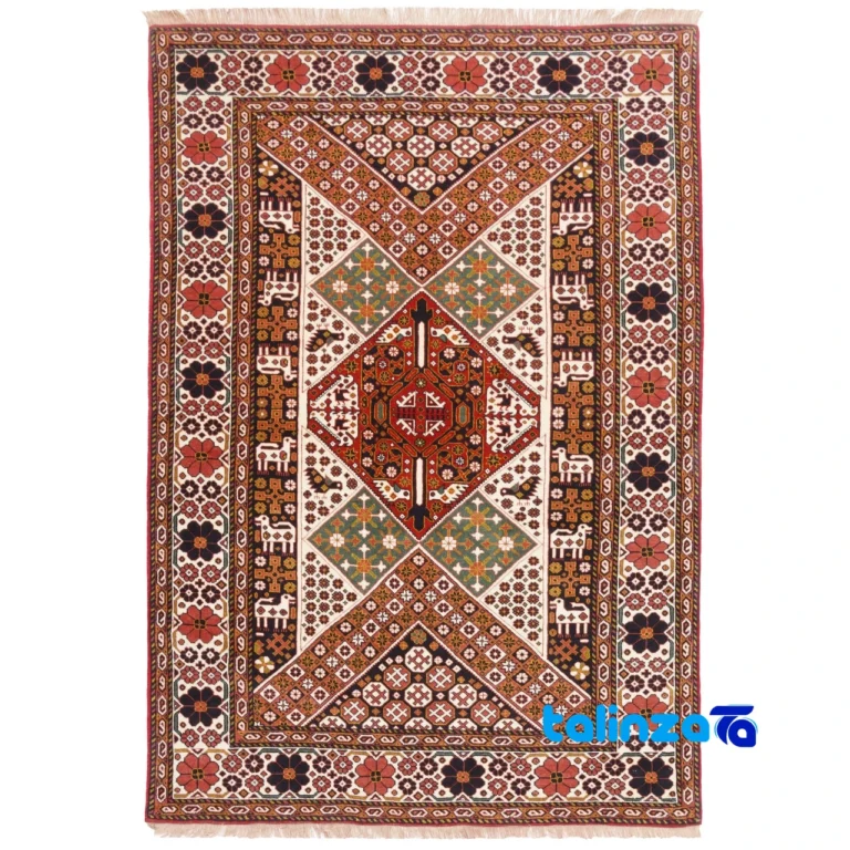 Cypress Persian Handwoven Rug Model 179858 Cream pattern and color tone (Top view)