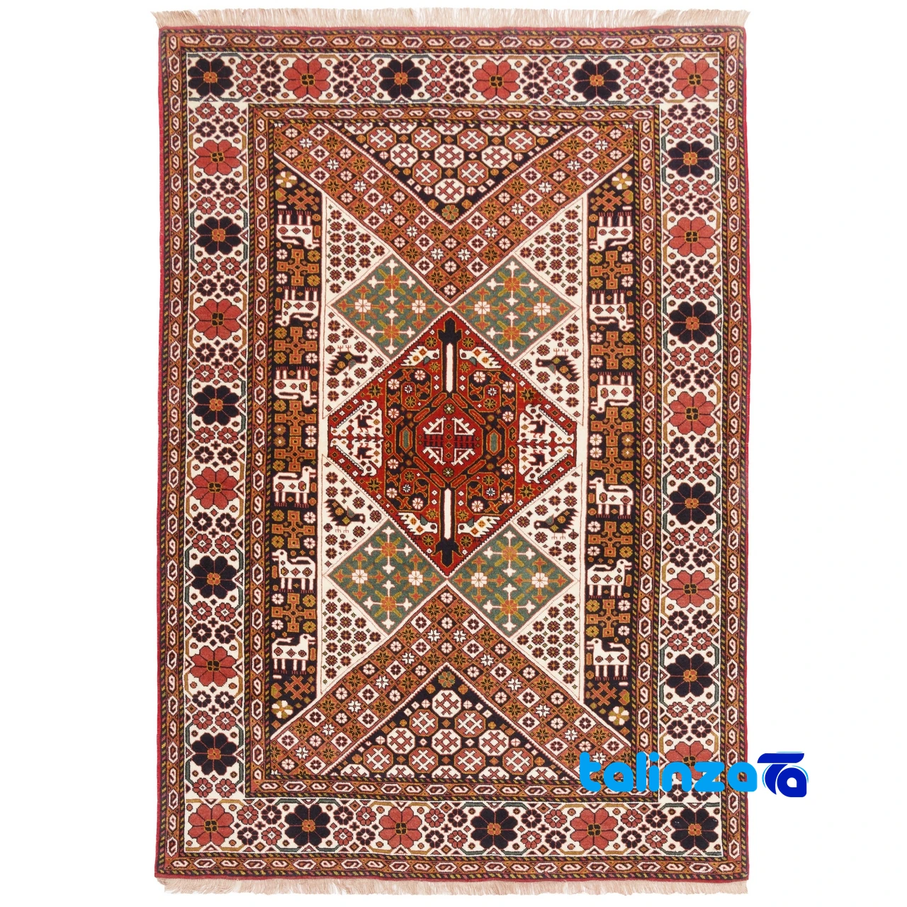 Cypress Handwoven Persian Rug - Cream Model 179858 1 Persian handwoven rug