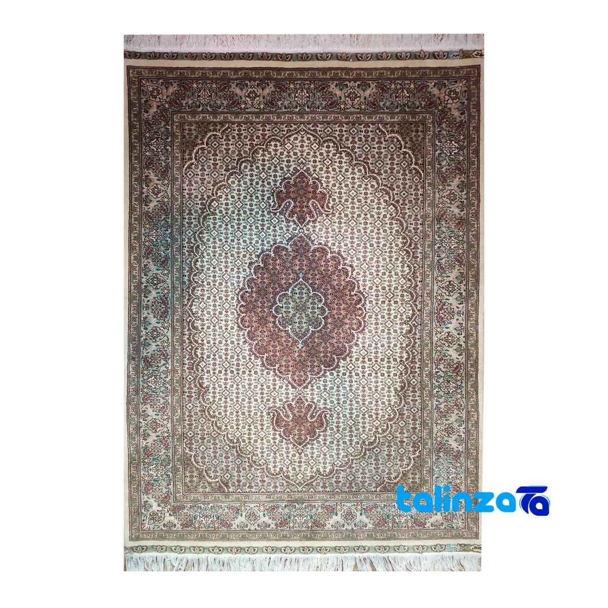 Full spread of Handwoven Fish Design Carpet AA overall layout