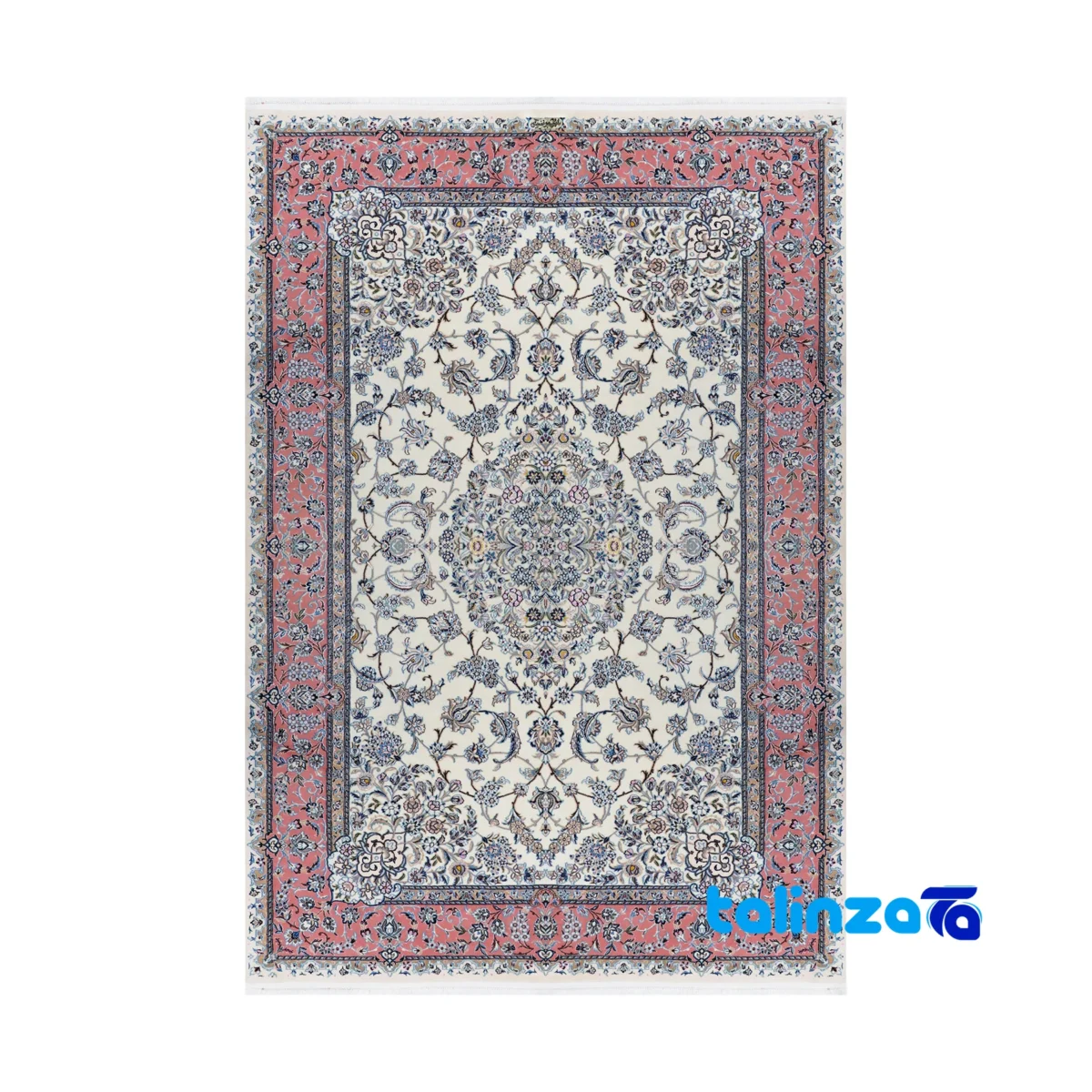 Mortazavi Nain Handwoven Rug Cream - Full spread showing overall design layout