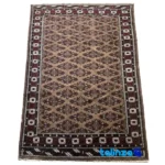 Turkmen Handwoven Carpet - Full spread overall design layout