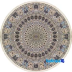 Nain handmade round rug - Full spread overall design layout