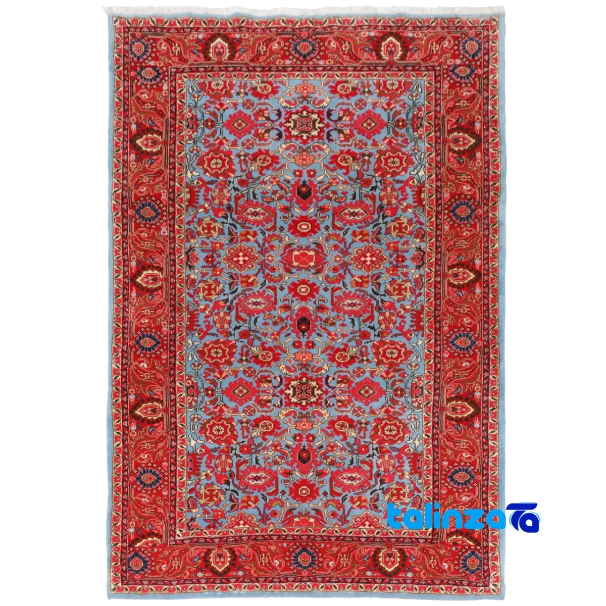 C Persia Handwoven Rug Model 179944 Blue Background overall design layout (Full spread)