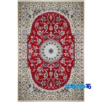 Full spread of Nain Handwoven Area Rug Traditional Design overall layout