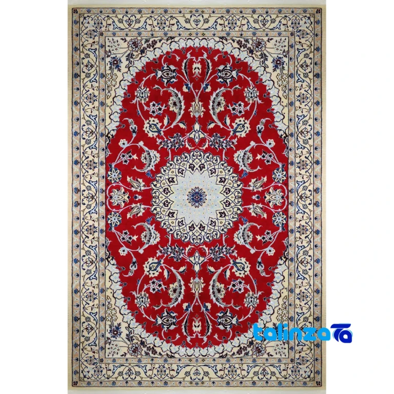 Full spread of Nain Handwoven Area Rug Traditional Design overall layout