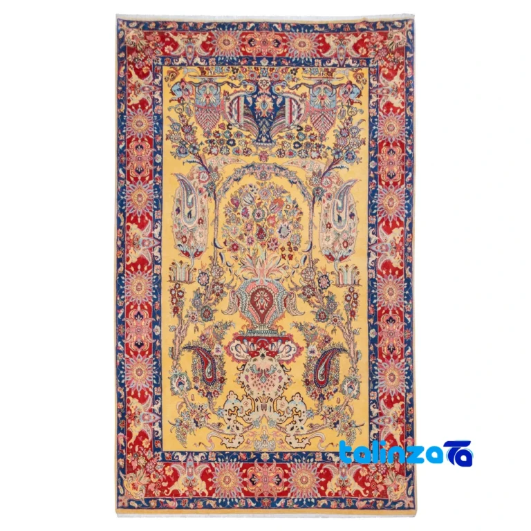 Persia Handmade Carpet Floral Design Cream overall layout (Full spread)