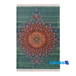 Isfahan Handwoven Rug Elegant Design - Full spread showing overall layout