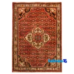 Hamadan Handwoven Carpet Elegant Design pattern and color tone (Top view)