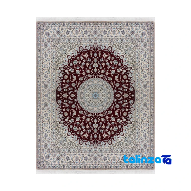 Nain Handwoven Rug 7. with Traditional Design pattern and color tone (Top view)