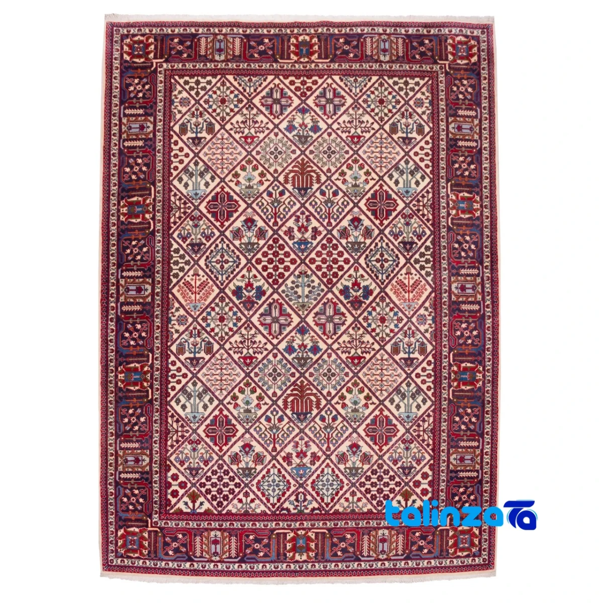 Si Persia Handwoven Carpet Elegant Design - Full spread showing overall layout