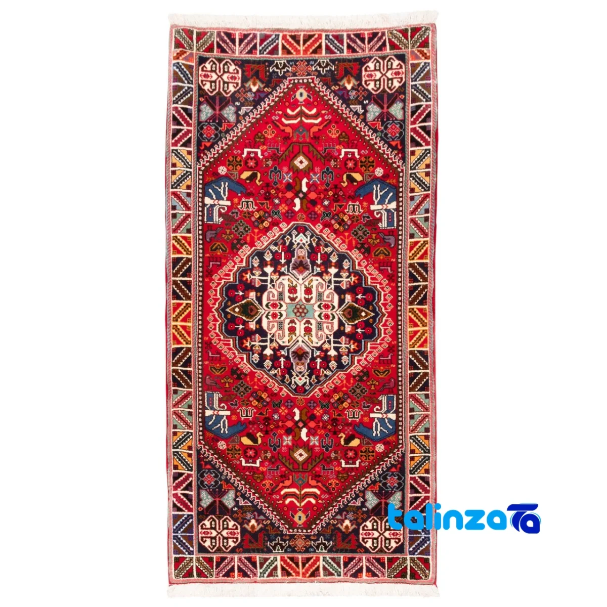 Full spread of Si Persia Handwoven Runner Rug Luxurious Red overall design layout