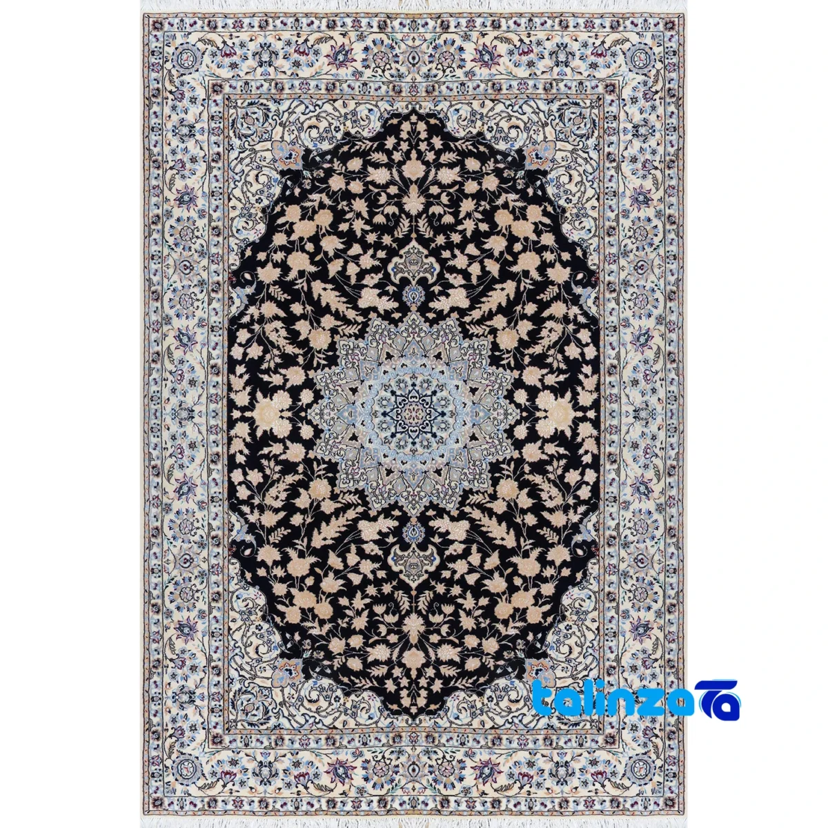 Nain Handwoven Carpet - Top view pattern and color tone