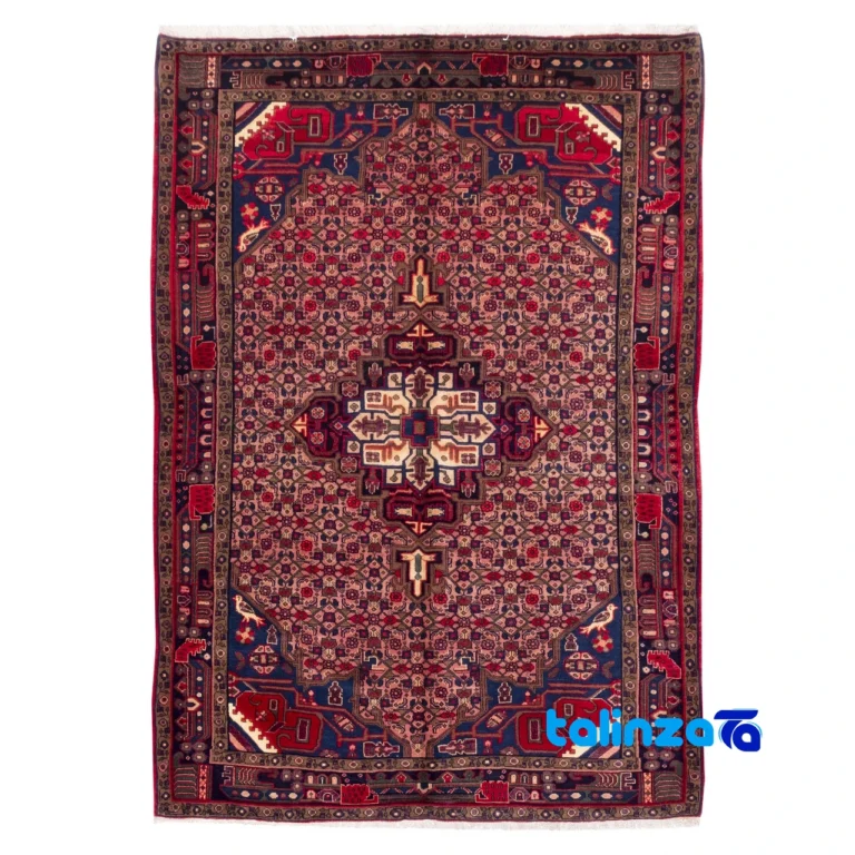 C Persia Handwoven Rug Elegant Peach Design Handwash only - Full spread showing overall layout