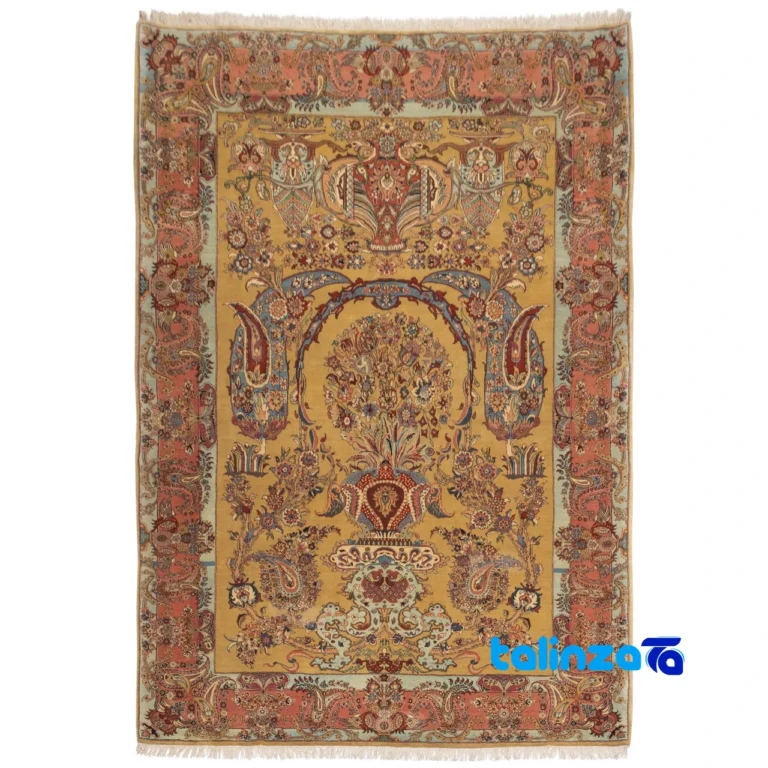 Full spread of C Persia Handwoven Rug Elegant Floral Design overall layout