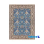 Nain Royal Handwoven Carpet Blue overall design layout (Full spread)