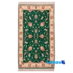 Persia Handwoven Rug Green 138x78x1 cm pattern and color tone (Top view)