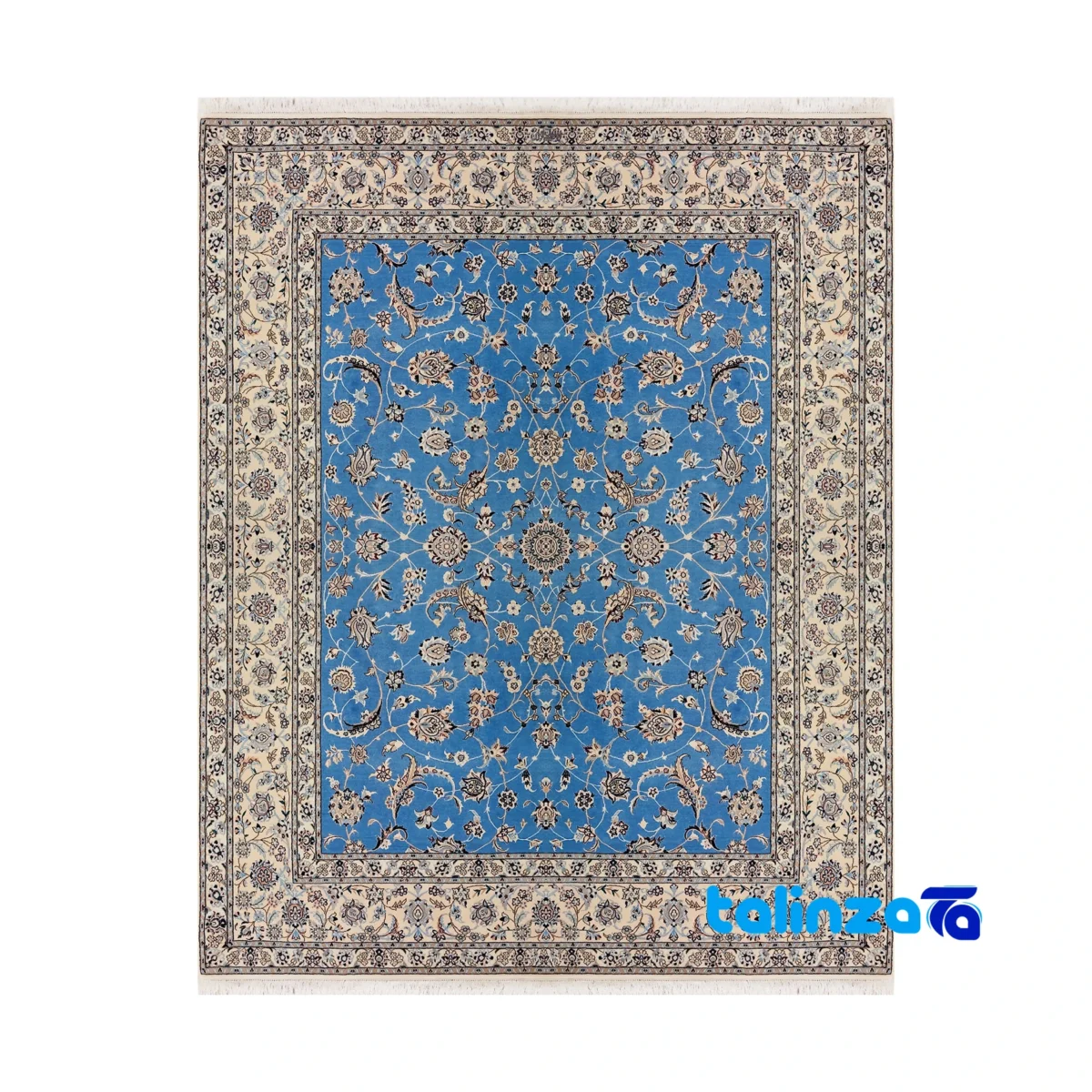 Nain Handwoven Carpet 5. Stunning Design - Top view showing pattern and color tone