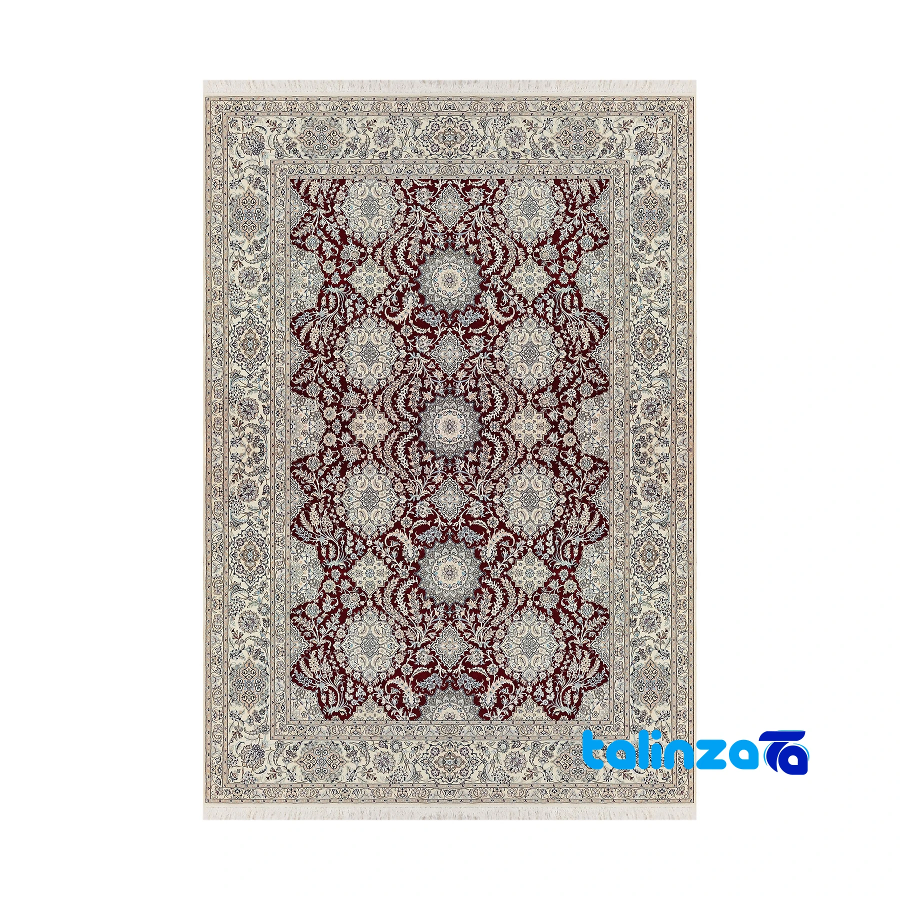 Nain Royal Handwoven Carpet - Luxurious Red, Hand Washable 1 Nain handwoven carpet