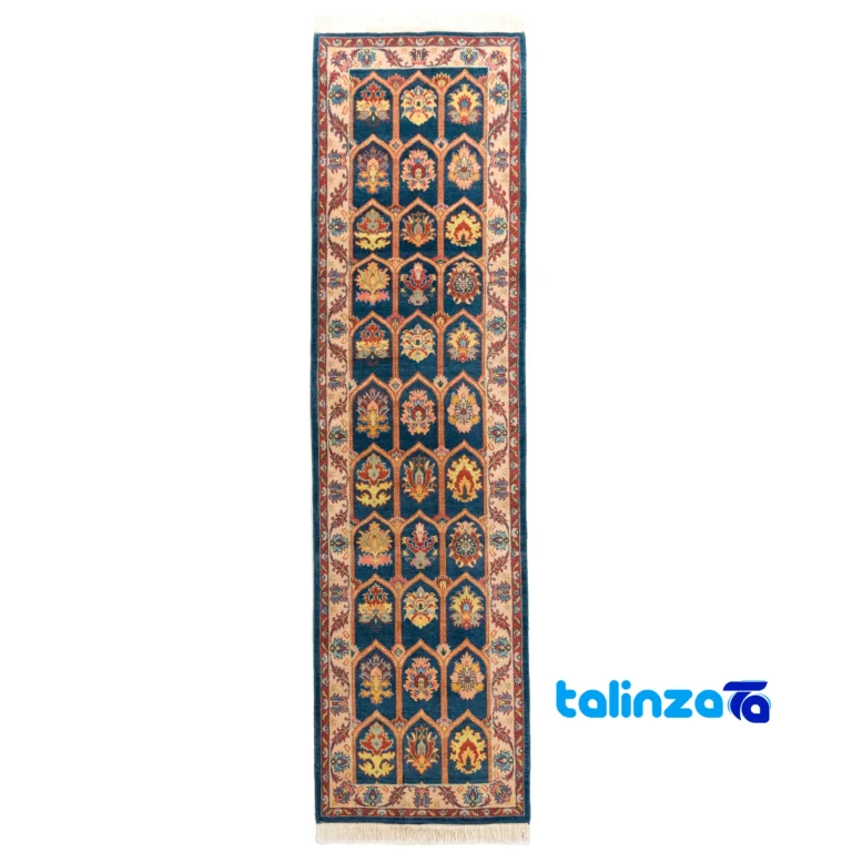 handwoven runner rug - Top view pattern and color tone