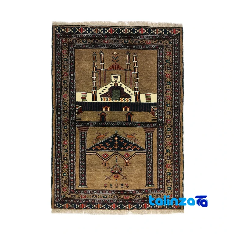 Handwoven Carpets NKP Traditional Brown Design Hand wash only overall layout (Full spread)
