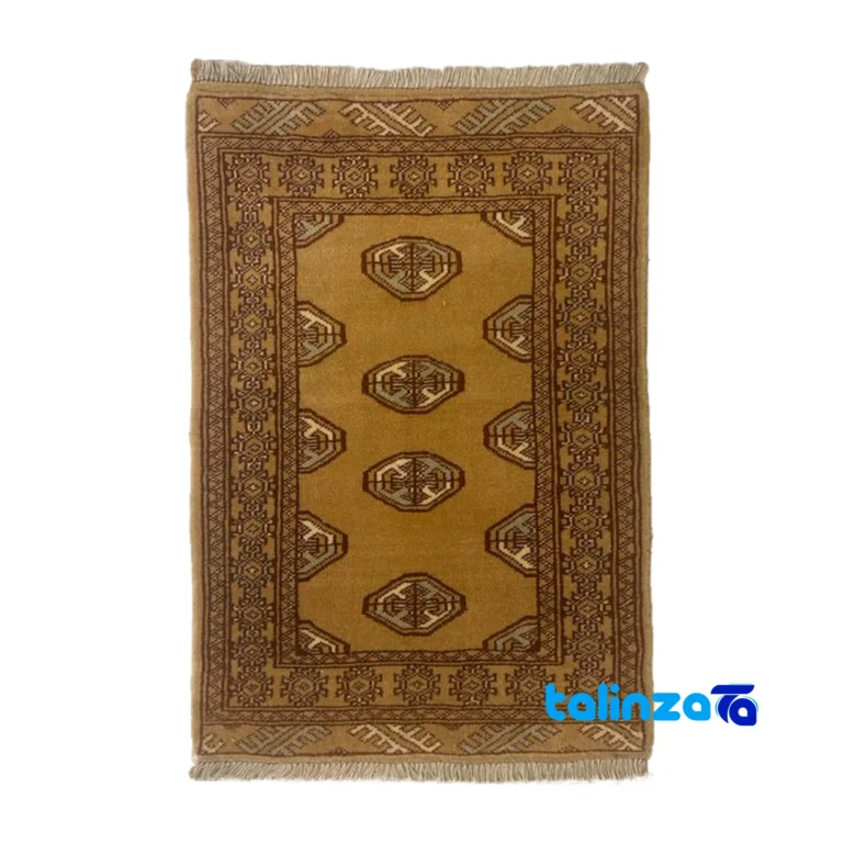 Turkmen Handwoven Rug Unique Design - Full spread showing overall layout