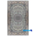 Top view of Nain Handwoven Area Rug Traditional Design Cream pattern and color tone
