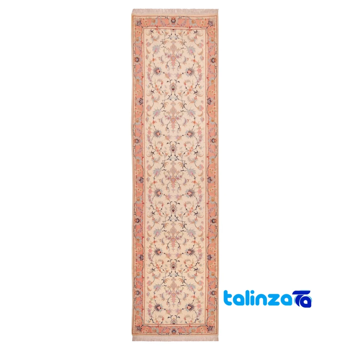 Full spread of Cypress Persian Handwoven Runner Rug Cream 280x77x1 cm overall design layout