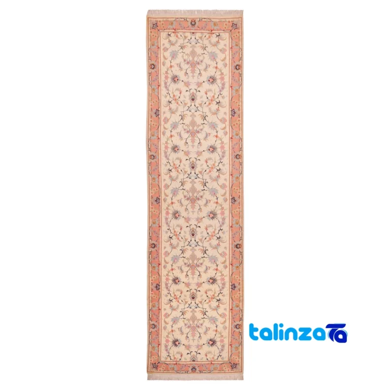 Full spread of Cypress Persian Handwoven Runner Rug Cream 280x77x1 cm overall design layout
