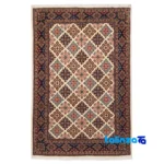 Cypress Persian Handwoven Rug Geometric Design - Top view showing pattern and color tone