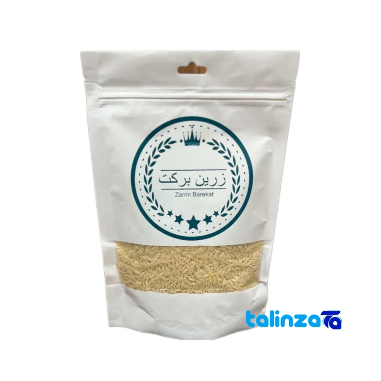 Smoked Hashemi Rice - Front view pack label and ingredients