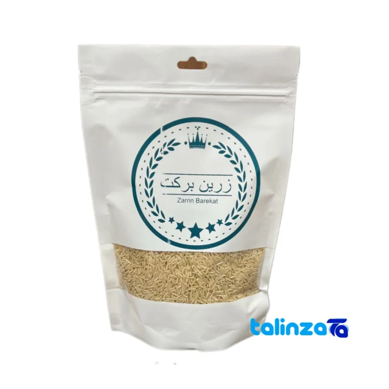 organic brown rice - Front view pack label and ingredients