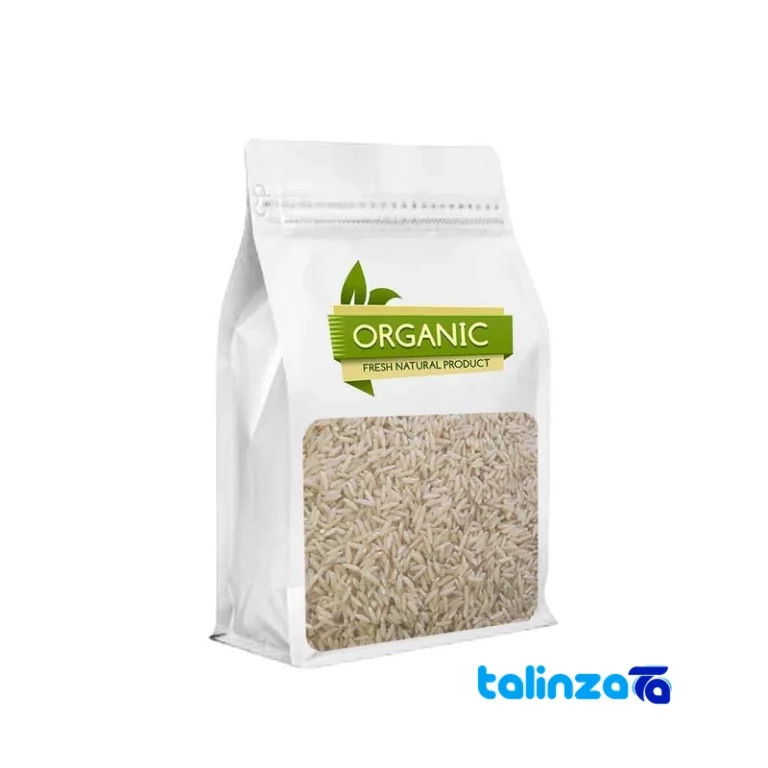 Hashemi brown rice - Front view pack label and ingredients