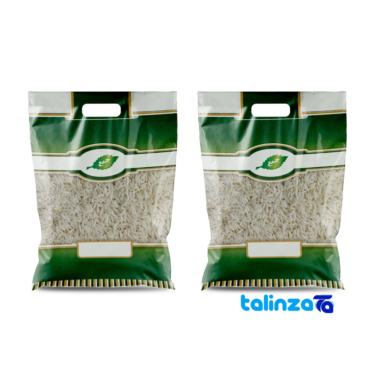 Hashemi Tarom rice - Front view bag label and weight