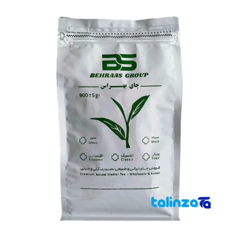 Behras Organic Black Tea - Front view saffron grade and packaging