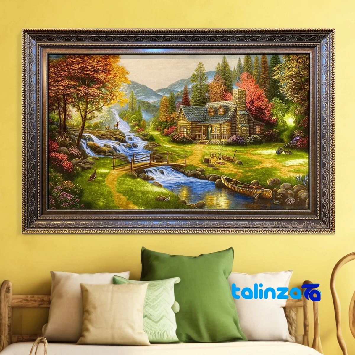 Handmade Carpet Wall Art - Top view pattern and color tone